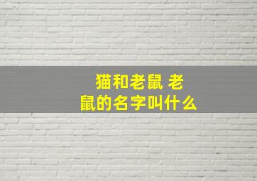 猫和老鼠 老鼠的名字叫什么